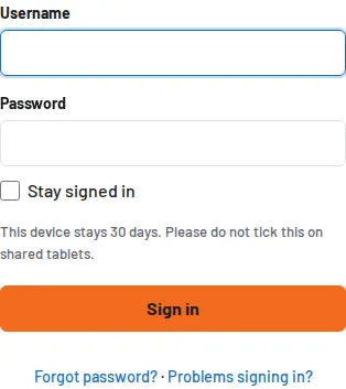 Sign-in with "Stay signed in"