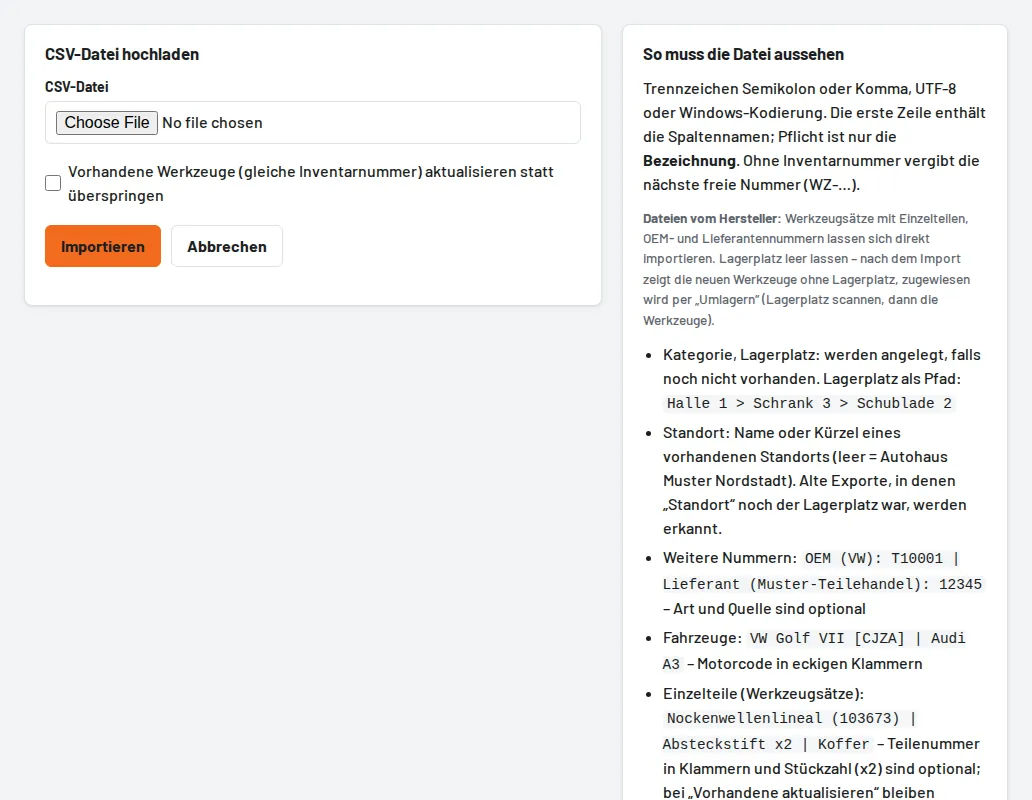 CSV-Import