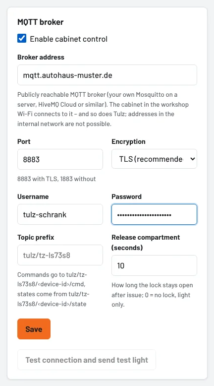 Entering the broker access